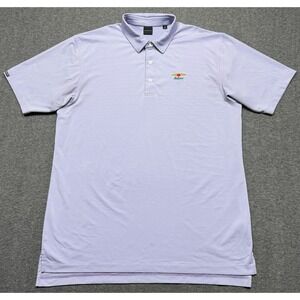 Dunning Polo Shirt Mens XL Baltusrol Golf Club Purple White Stripe Performance